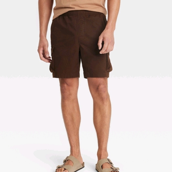 Men's 7" Everyday Cargo Shorts - Goodfellow & Co" Brown XL - Picture 1 of 16